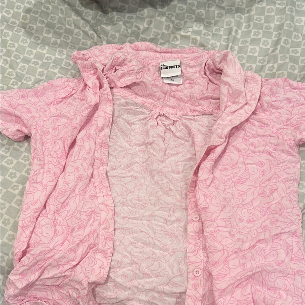 Pink Button Down Shirt by Muppets